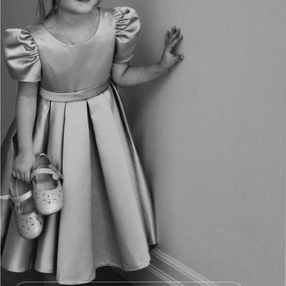 Two flower girl dresses from JJs house (size 3 and 5) Silk - dusty rose pink.